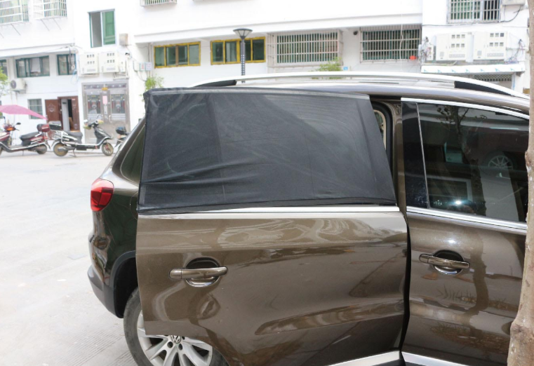 Universal Car Black Mesh Sunshade - Sunscreen, Anti-Mosquito Window Cover, Side Curtain Sun Gear