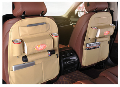 Luxury PU Leather Car Seat Organizer - Elegant, Spacious, Universal Fit