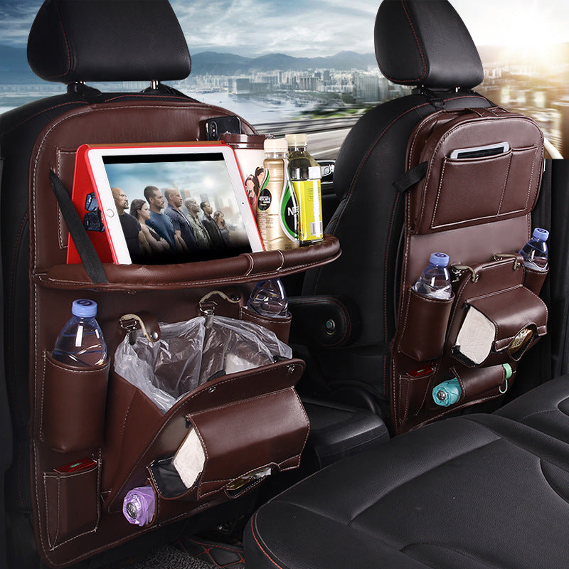 ElegantDrive™ Tray - Premium Leather Backseat Organizer. - OnlineFam Store