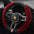 Cute Plush Footprint Car Steering Wheel Cover - Universal Winter Auto Vehicle Steering Wheel Protector (38cm)