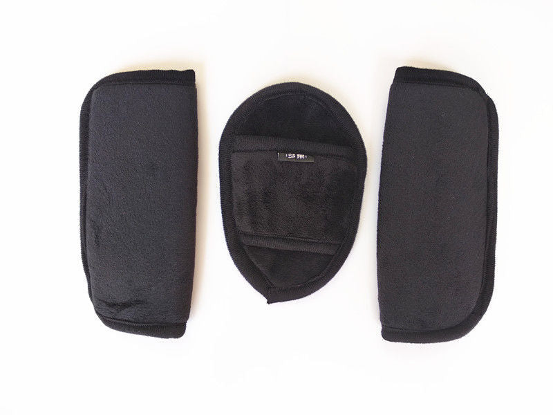 KiddieComfort Car Seat Pad Set: Plush Shoulder & Crotch Protection for Joyful Journeys